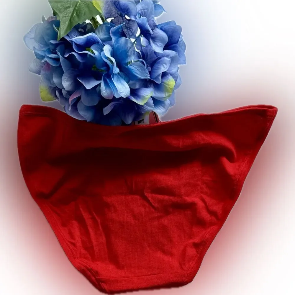 New with tags! Gorgeous red Victoria’s Secret “Cotton String Bikini Panty!”